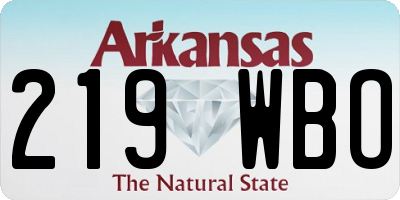 AR license plate 219WBO