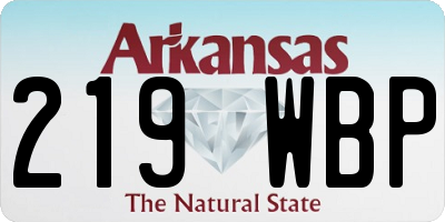 AR license plate 219WBP