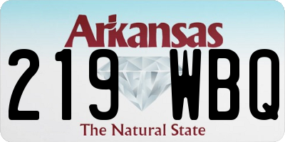 AR license plate 219WBQ