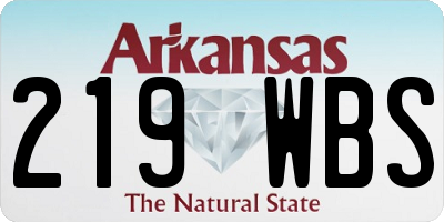 AR license plate 219WBS