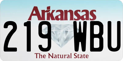 AR license plate 219WBU