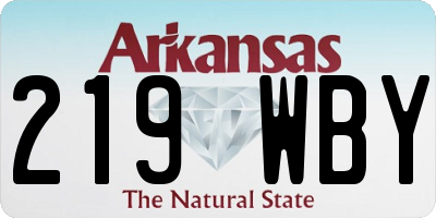 AR license plate 219WBY