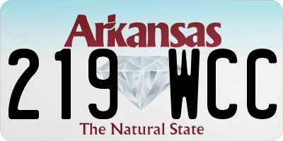 AR license plate 219WCC