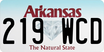 AR license plate 219WCD