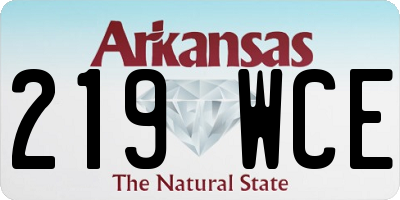 AR license plate 219WCE