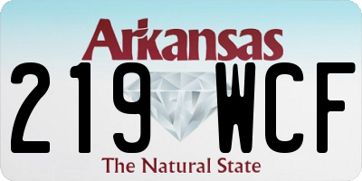AR license plate 219WCF