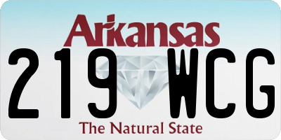 AR license plate 219WCG