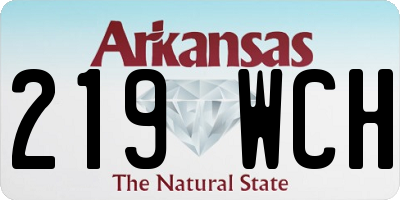 AR license plate 219WCH