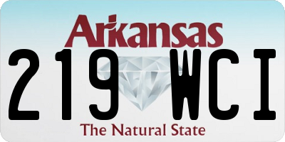 AR license plate 219WCI