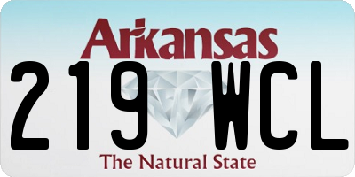 AR license plate 219WCL