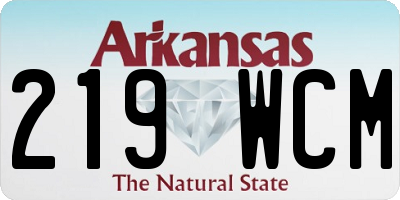 AR license plate 219WCM