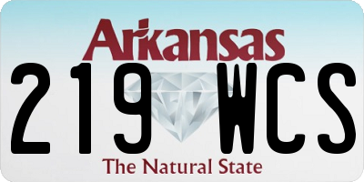 AR license plate 219WCS