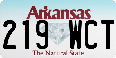 AR license plate 219WCT