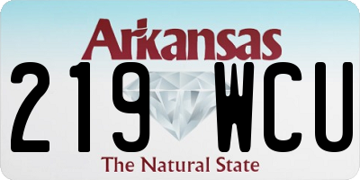 AR license plate 219WCU
