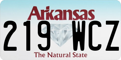 AR license plate 219WCZ