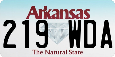 AR license plate 219WDA