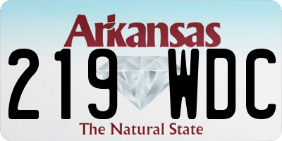 AR license plate 219WDC