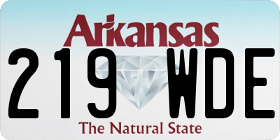 AR license plate 219WDE