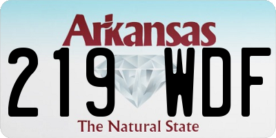 AR license plate 219WDF