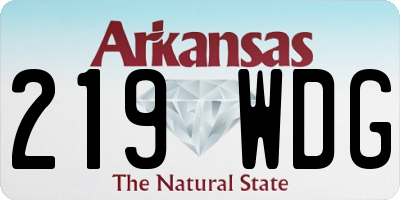 AR license plate 219WDG