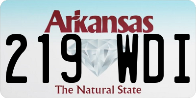 AR license plate 219WDI
