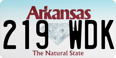 AR license plate 219WDK