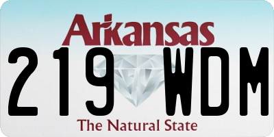AR license plate 219WDM