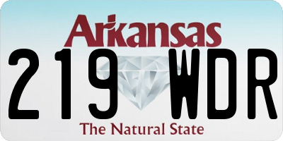 AR license plate 219WDR