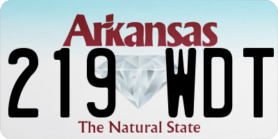 AR license plate 219WDT