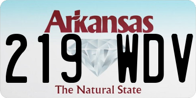 AR license plate 219WDV
