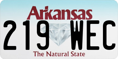 AR license plate 219WEC