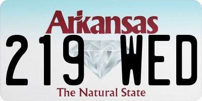 AR license plate 219WED