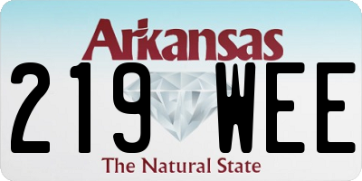 AR license plate 219WEE