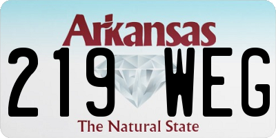 AR license plate 219WEG