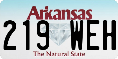 AR license plate 219WEH