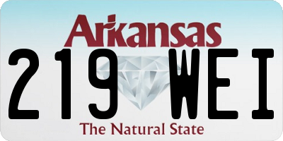 AR license plate 219WEI