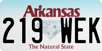 AR license plate 219WEK