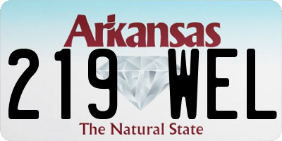AR license plate 219WEL