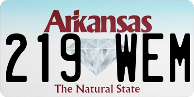 AR license plate 219WEM