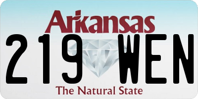 AR license plate 219WEN