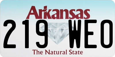 AR license plate 219WEO