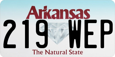 AR license plate 219WEP