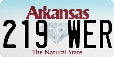AR license plate 219WER