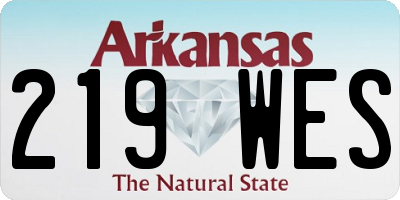 AR license plate 219WES