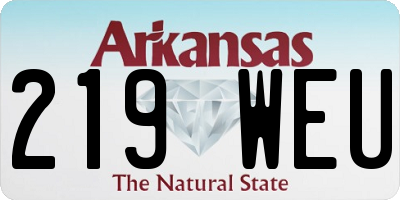 AR license plate 219WEU