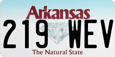 AR license plate 219WEV