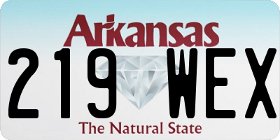 AR license plate 219WEX