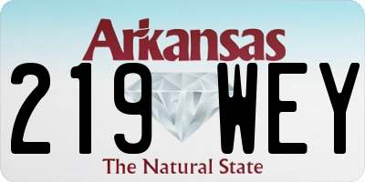 AR license plate 219WEY