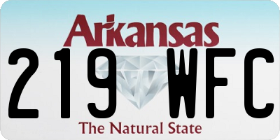 AR license plate 219WFC