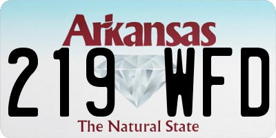AR license plate 219WFD